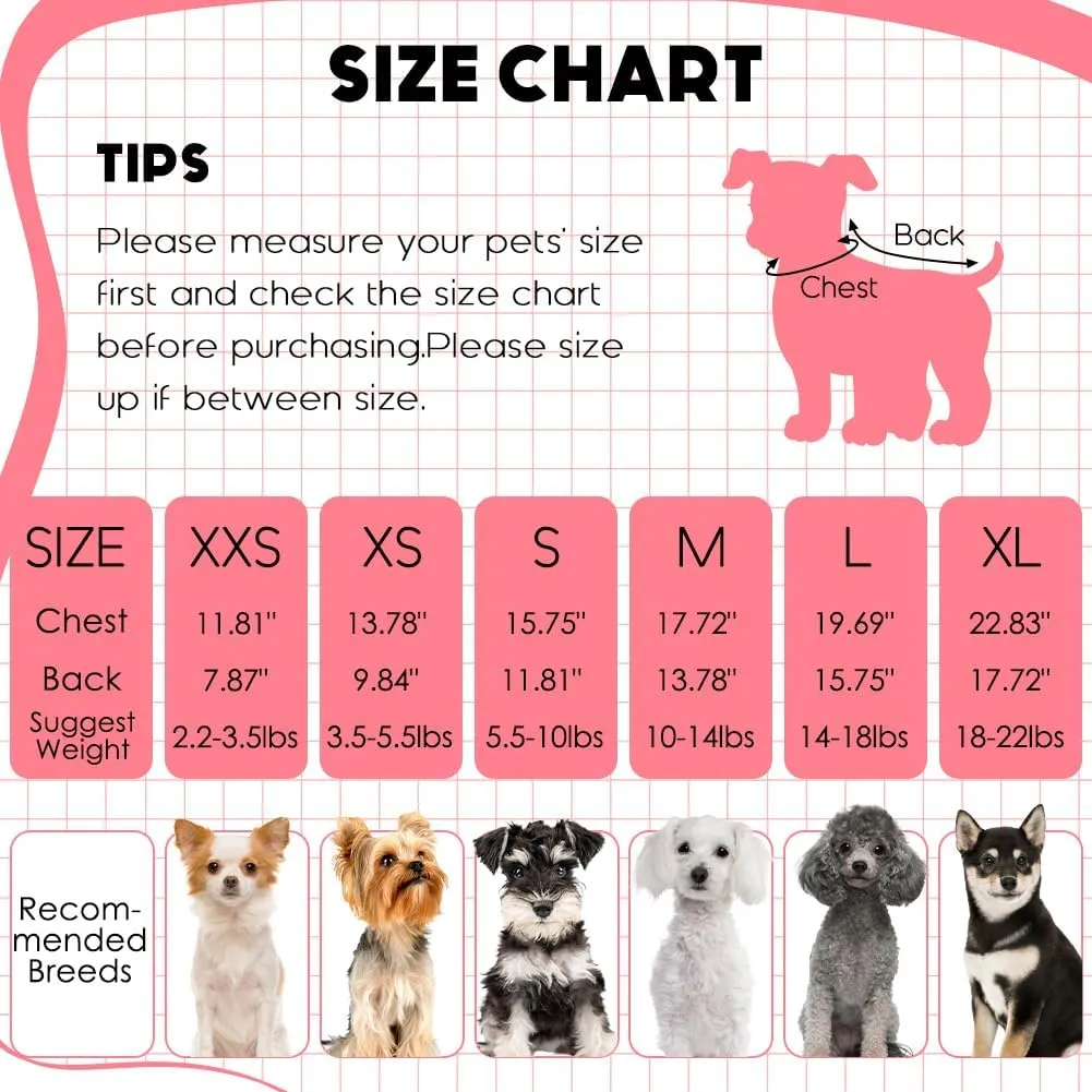 3 Pack Dog Sweaters for Small Dogs Girl Boy Winter Fleece Clothes Warm Soft Dog Sweatshirt Outfit for Dogs Cats Pet Apparel (Rose Red Pink, Medium)