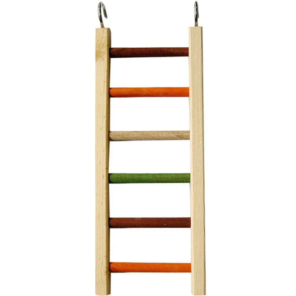 A and E Cages Happy Beaks Wooden Hanging Ladder Bird Toy MD 14in