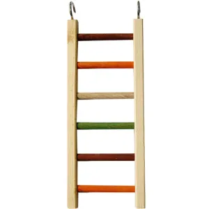 A and E Cages Happy Beaks Wooden Hanging Ladder Bird Toy MD 14in