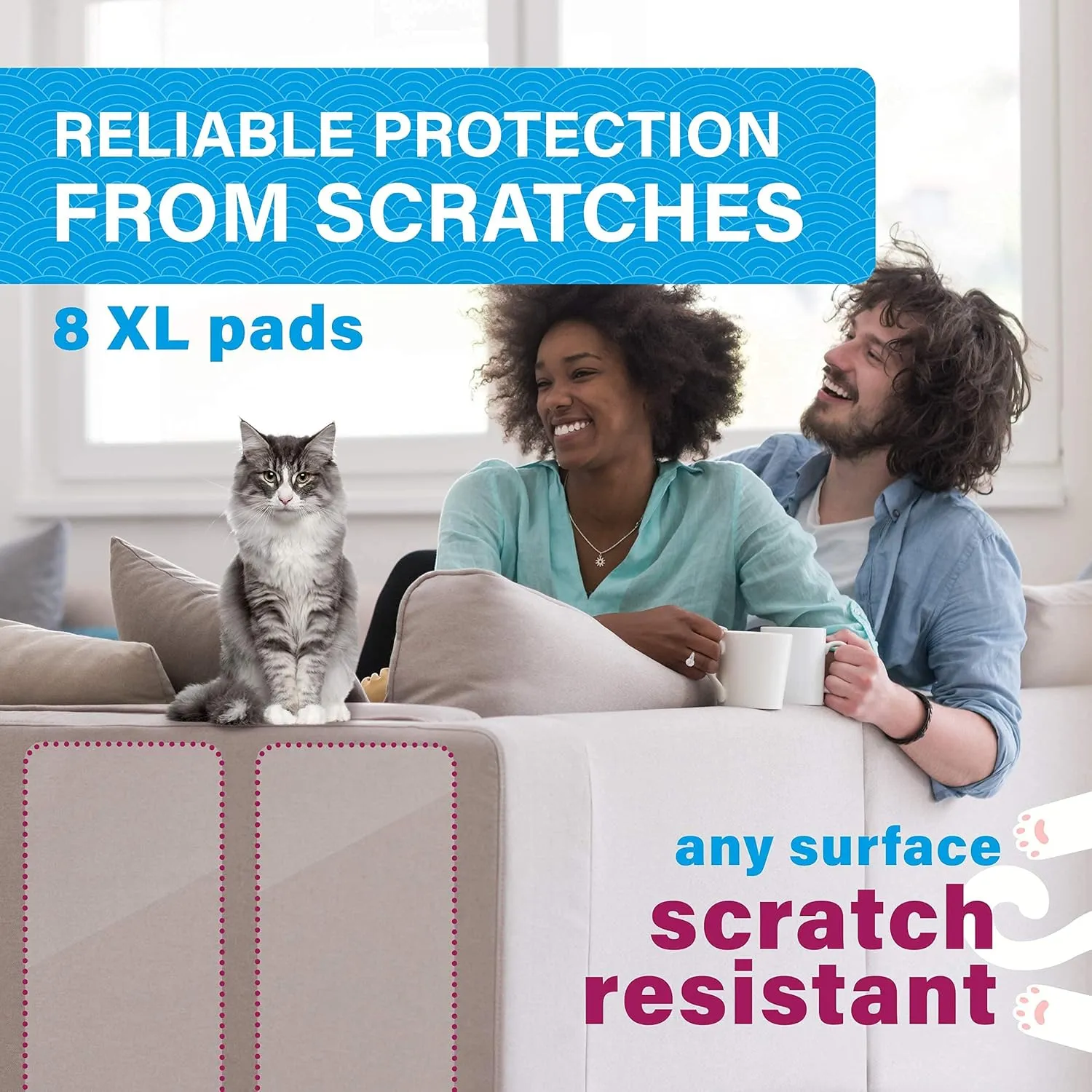 Cat Anti Scratch Furniture Protector - Couch Scratch Protector from Cats - Furniture Protection from Cat Scratching (8)
