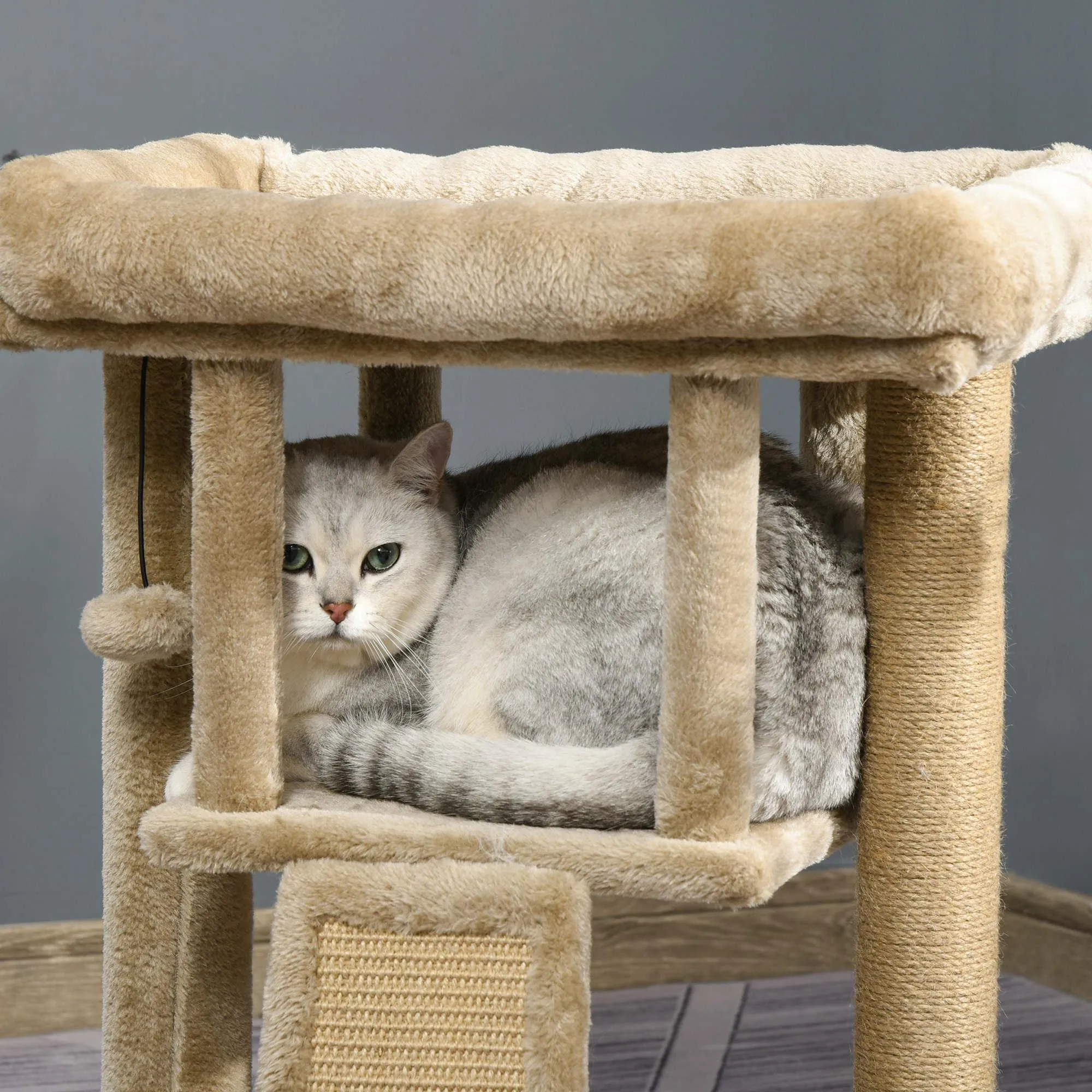 Cat Tree Tower Climbing Activity Center 40 x 40 x 57cm - Caramel