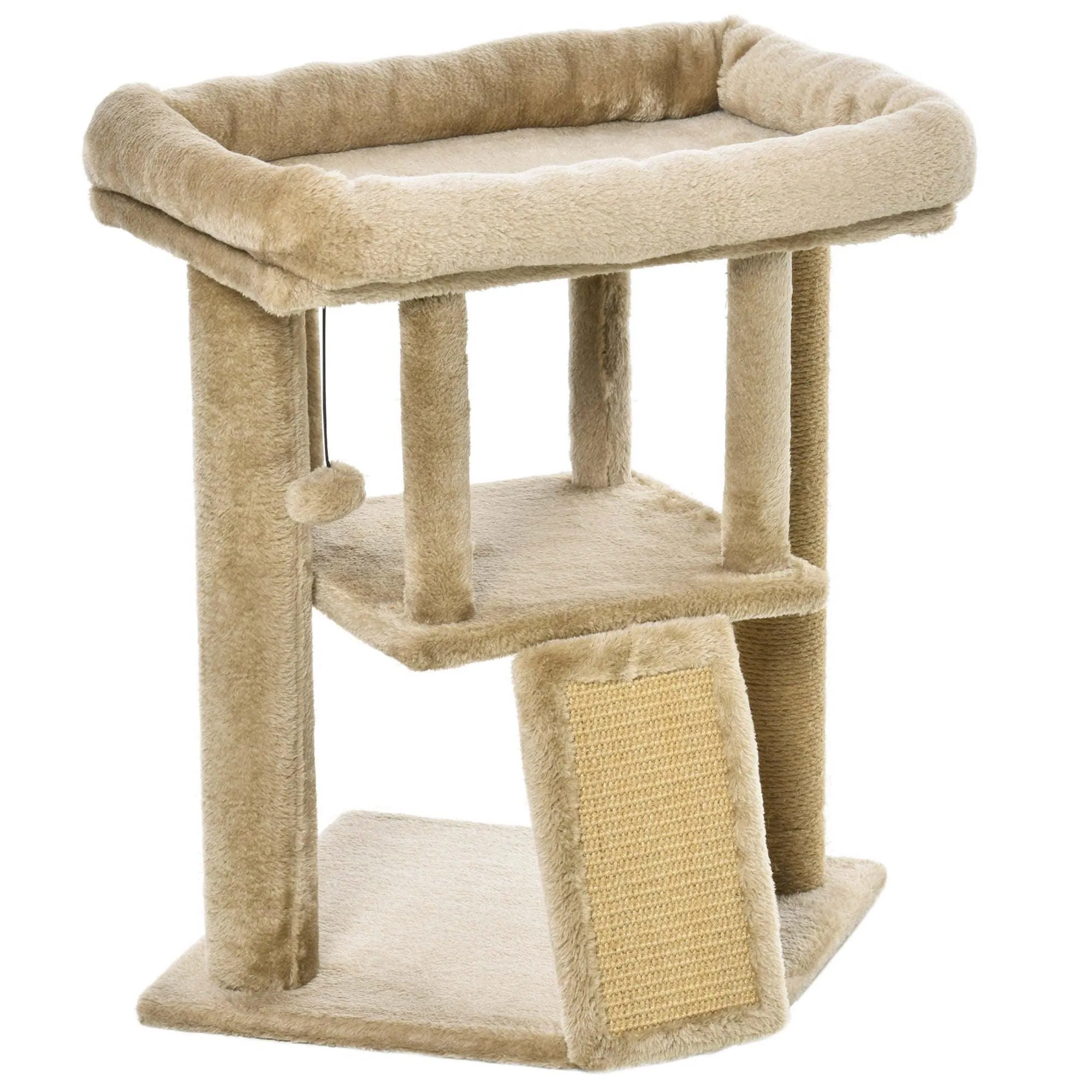 Cat Tree Tower Climbing Activity Center 40 x 40 x 57cm - Caramel