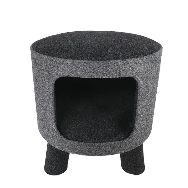 CHARCOAL FELT CAT STOOL