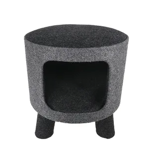 CHARCOAL FELT CAT STOOL