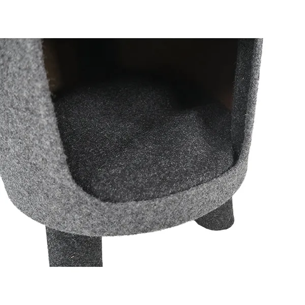 CHARCOAL FELT CAT STOOL