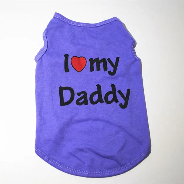 Cute Dogs Vest Shirt Clothes Sleeveless