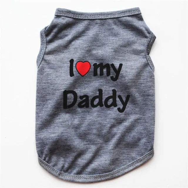 Cute Dogs Vest Shirt Clothes Sleeveless