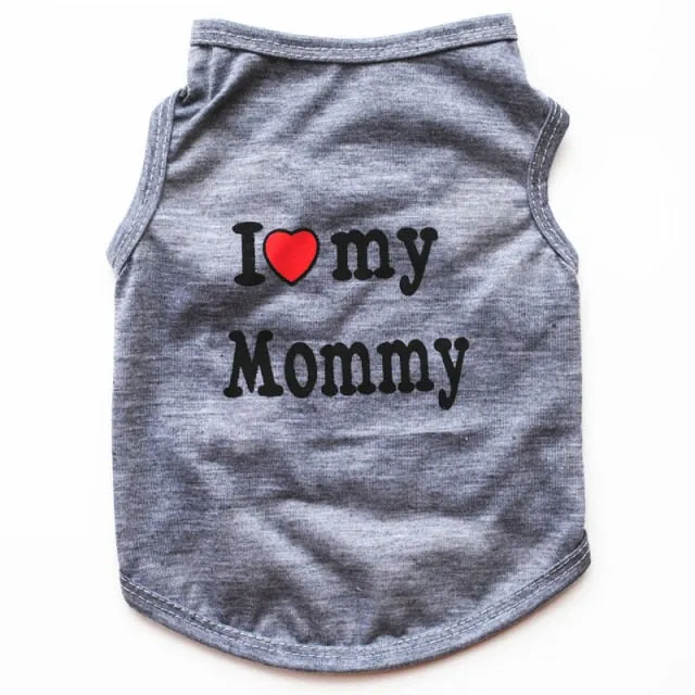 Cute Dogs Vest Shirt Clothes Sleeveless