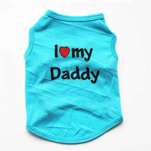 Cute Dogs Vest Shirt Clothes Sleeveless