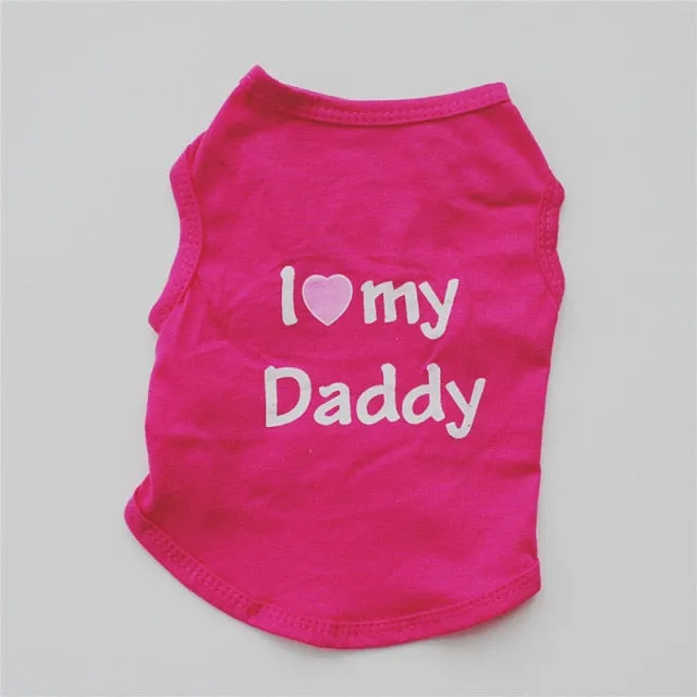 Cute Dogs Vest Shirt Clothes Sleeveless