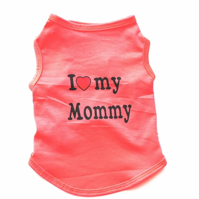 Cute Dogs Vest Shirt Clothes Sleeveless