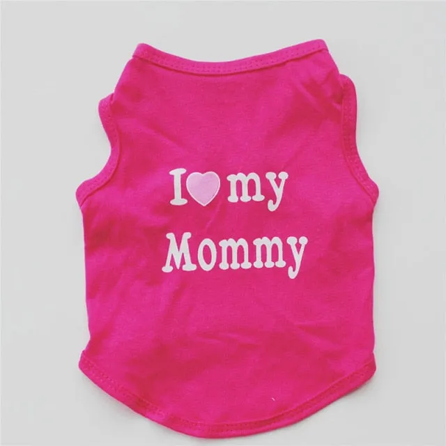 Cute Dogs Vest Shirt Clothes Sleeveless