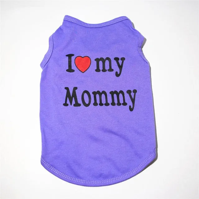Cute Dogs Vest Shirt Clothes Sleeveless