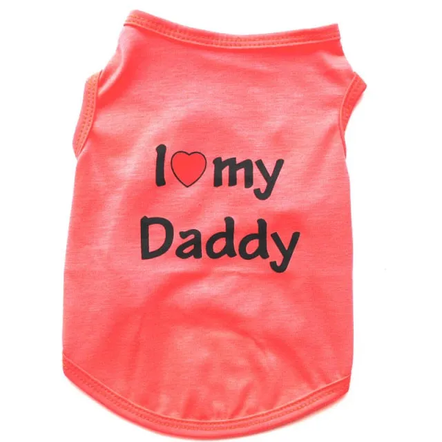 Cute Dogs Vest Shirt Clothes Sleeveless