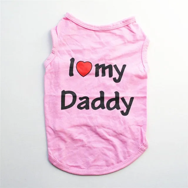 Cute Dogs Vest Shirt Clothes Sleeveless