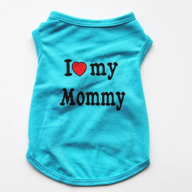 Cute Dogs Vest Shirt Clothes Sleeveless