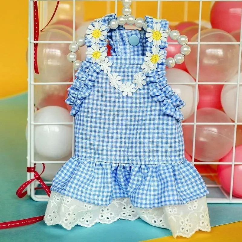 Daisy Halter Gingham Pet Dress