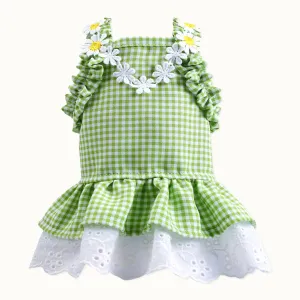 Daisy Halter Gingham Pet Dress
