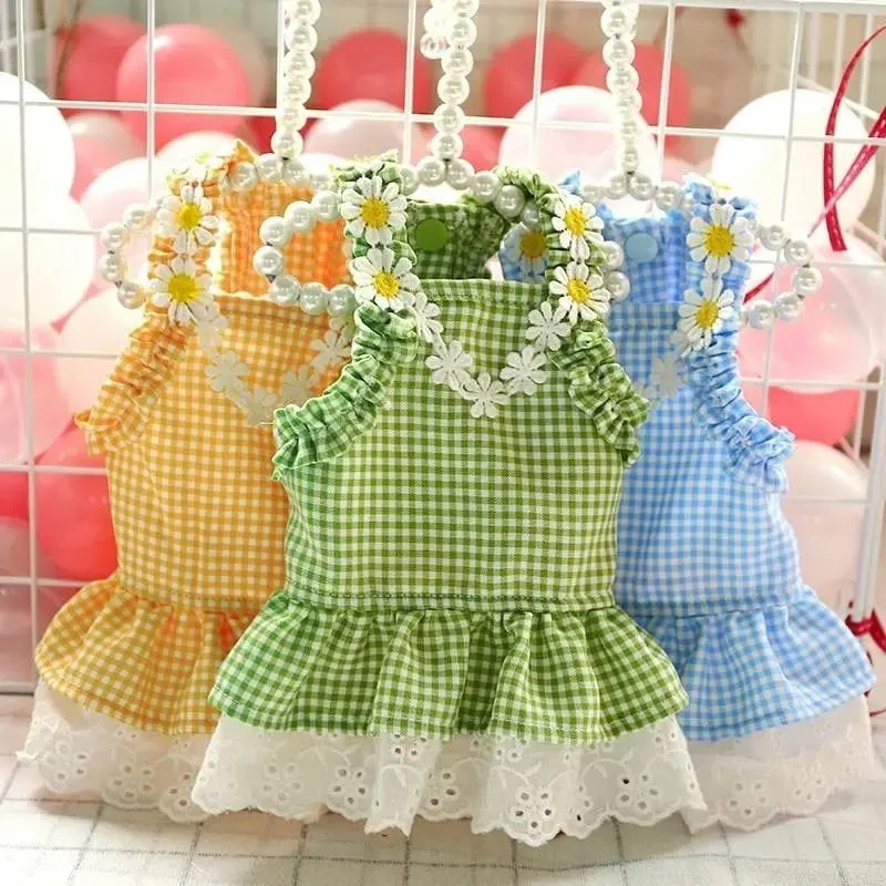 Daisy Halter Gingham Pet Dress