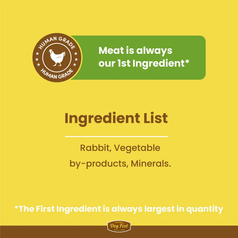 Dogfest Rabbit Meat Sticks Dog Treats (Limited Shelf life)