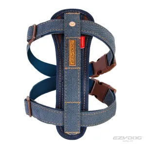 EzyDog Chestplate Dog Harness Denim Extra Large {)_(}