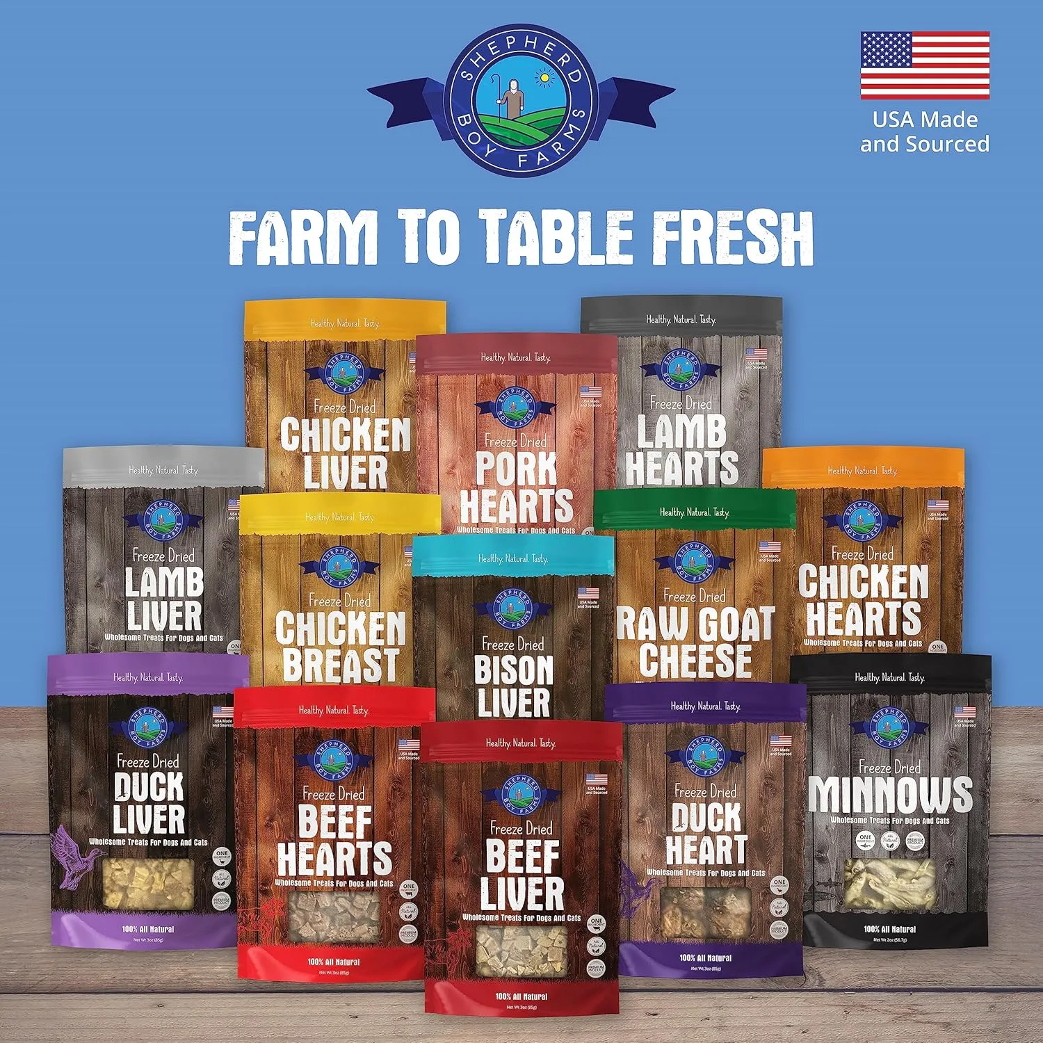 Freeze Dried Dog and Cat Treats, Lamb Heart, All Natural Single Ingredient Freeze-Dried Dog Treat & Dog Snacks, Made in USA, High Protein, Essential Nutrition of Raw Dog Food, 8oz