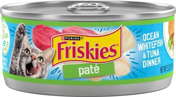Friskies Pate Ocean White Fish & Tuna Dinner Canned Cat Food