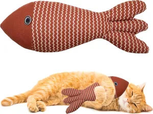 Interesting Catnip Toys Fish, 1 Pack Large Cat Toys, Soft Indoor Cat Kicker Toys, Durable and Highly Interactive Catnip ToysRed Fish