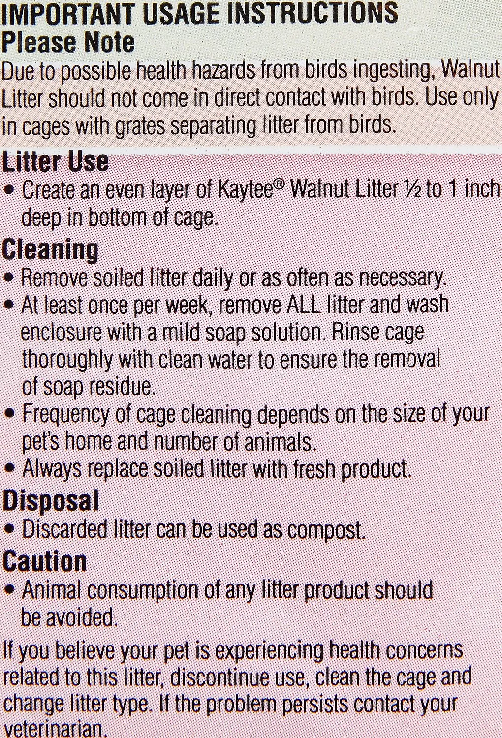 Kaytee Walnut Natural Bird Litter
