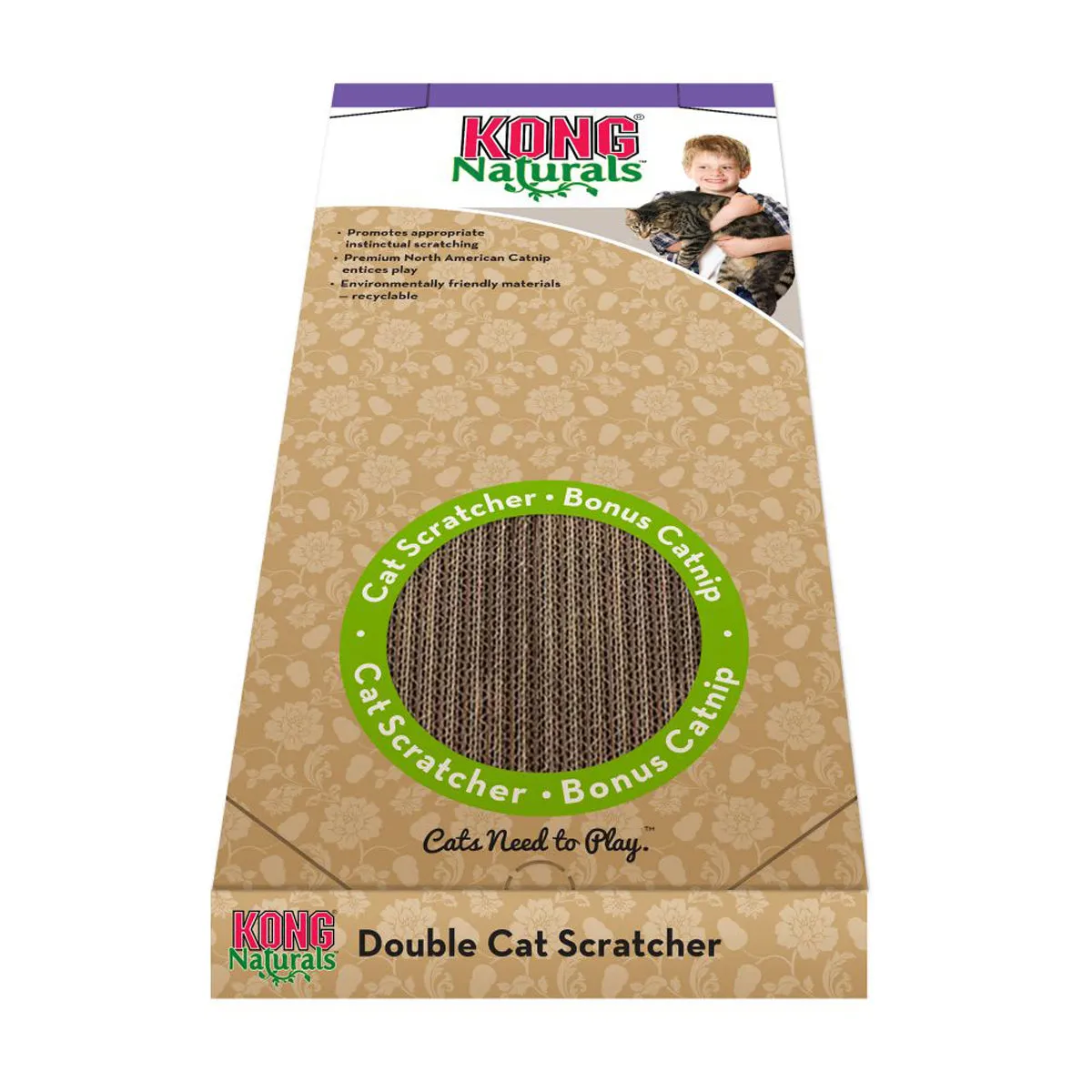 Kong Naturals Cat Scratcher Double Brown