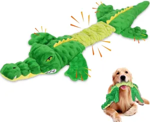 Large Squeaky Dog Toys, Interactive Puppy Toys with Crinkle Paper, Pull Tug of War Dog Toy, Plush Dog Chew Toys for Small, Medium, Large Breed