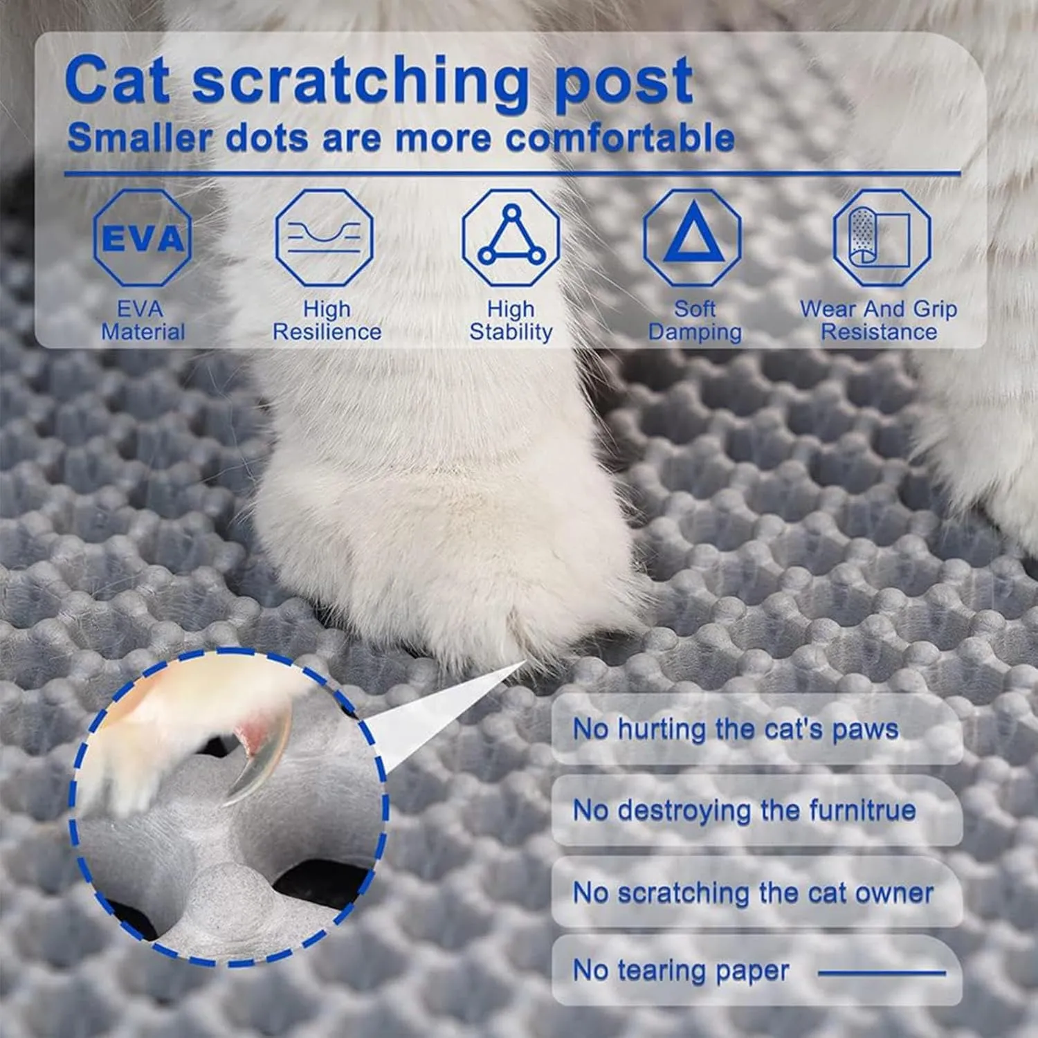 Litter Box Mat, 24X35In/26X46In Honeycomb Double Layer Litter Rug Cat Litter Trap Mat, Less Waste,Soft On Paws,Non-Slip,26X46In-Beige