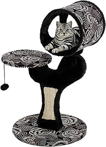Midwest Nuvo Salvadore Scratching Post and Cat Furniture Tower - Black