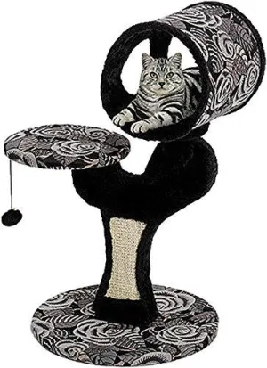 Midwest Nuvo Salvadore Scratching Post and Cat Furniture Tower - Black