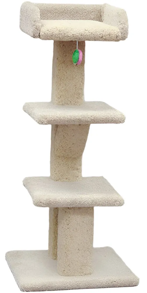 North American Pet Tree with Tray and 2 Shelves Scratcher Assorted - 44 in