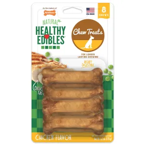 Nylabone Healthy Edibles All-Natural Long Lasting Chicken Flavor Dog Chew Treats 8 Count Chicken - Extra Small/Petite