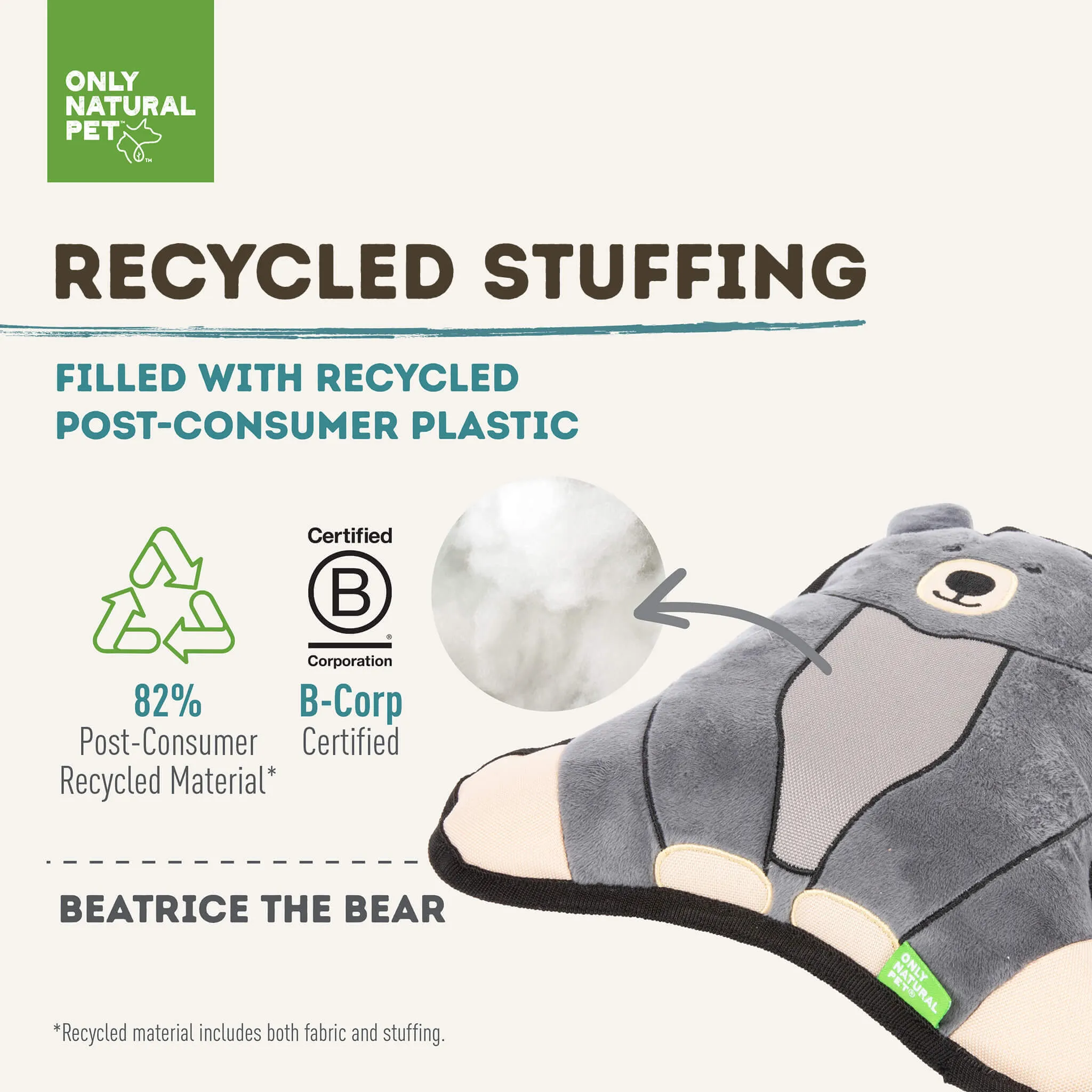 Only Natural Pet Mountain Friends Recycled Plush Dog Toys