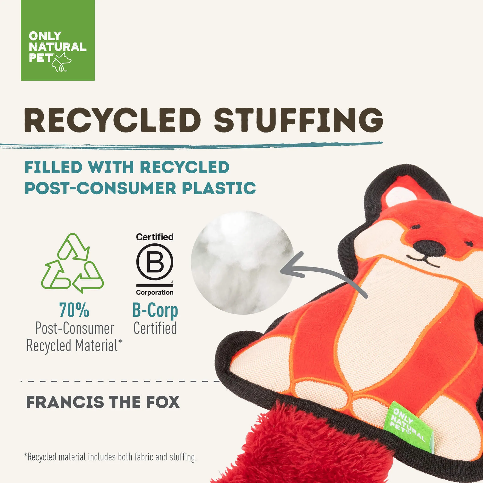 Only Natural Pet Mountain Friends Recycled Plush Dog Toys