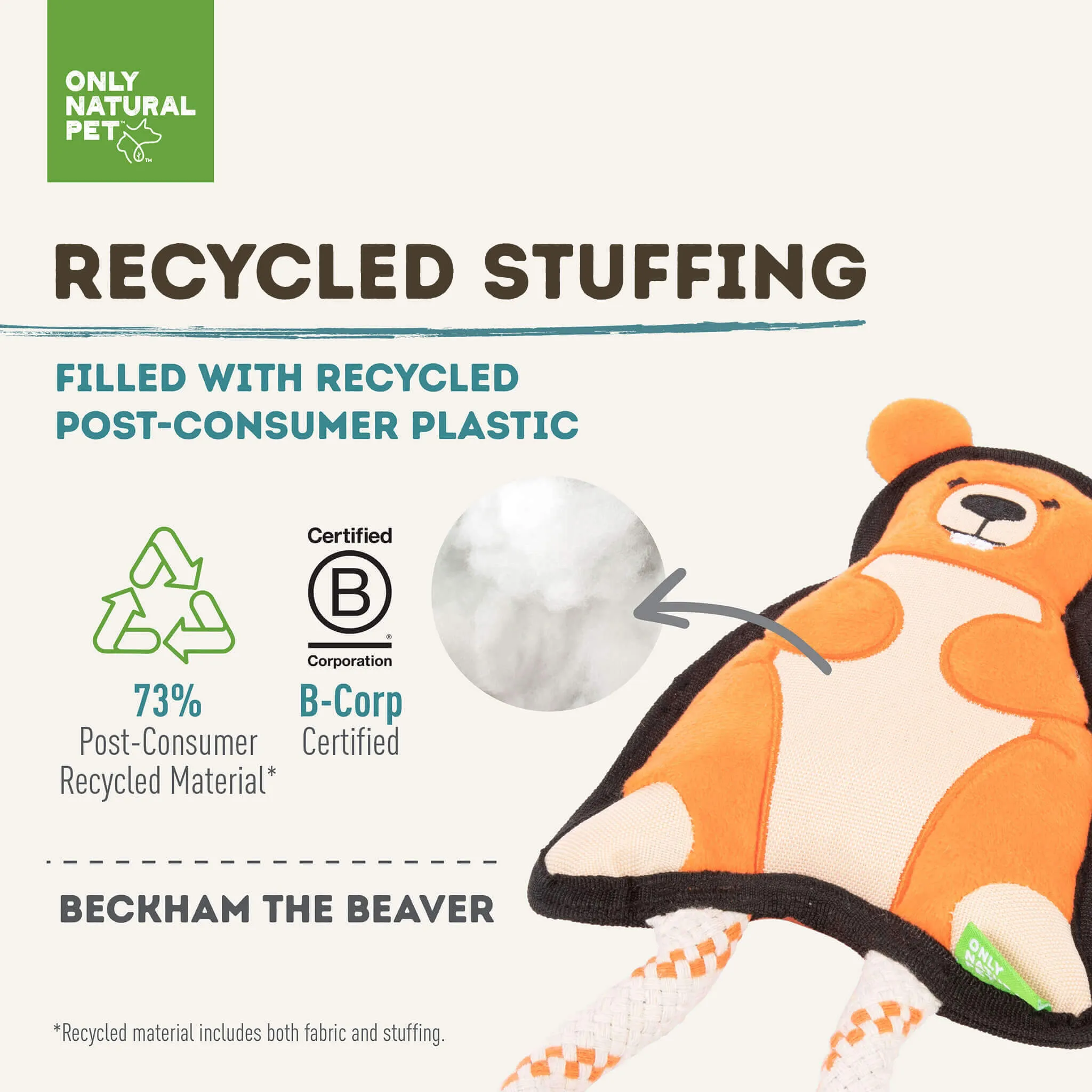 Only Natural Pet Mountain Friends Recycled Plush Dog Toys
