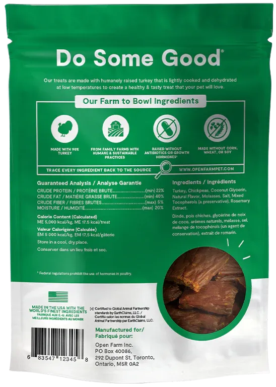 Open Farm - Dehydrated Turkey Dog Treats
