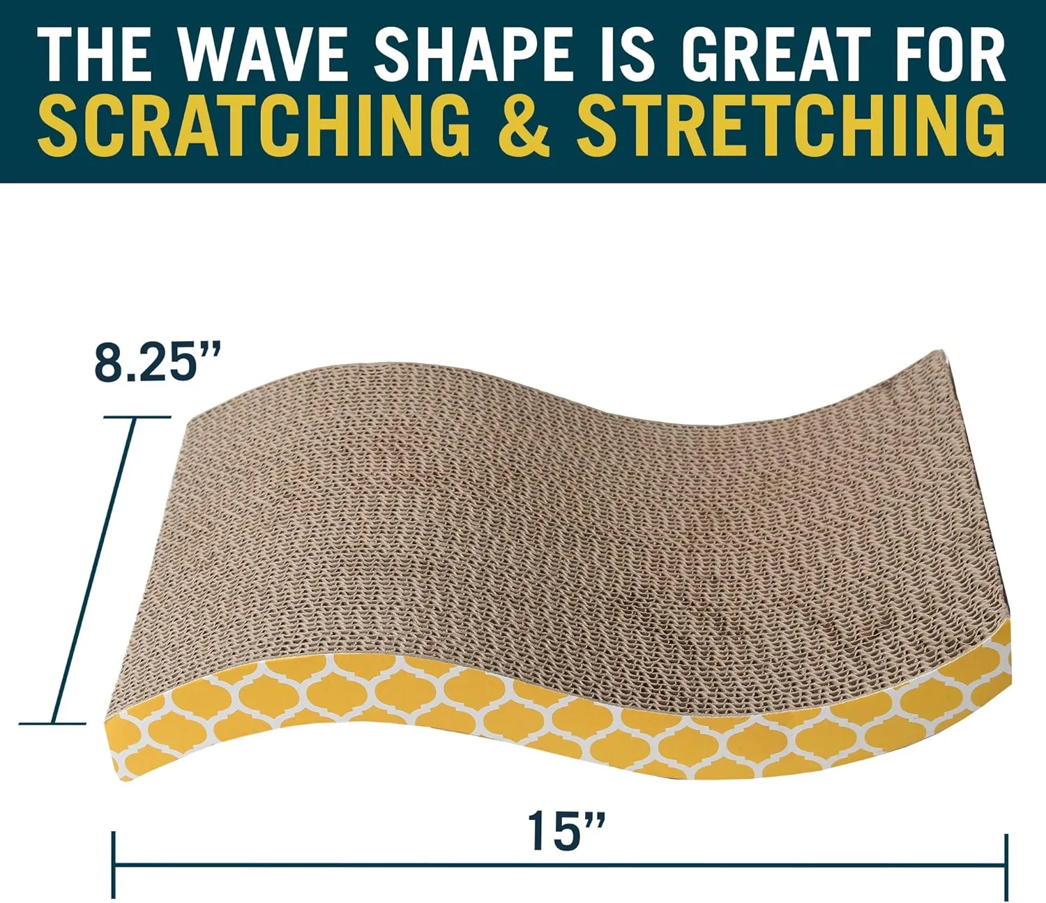 OurPets The Wave Curved Catnip Cat Scratcher Cat Toys for Indoor Cats great for Gifts & Interactive Toys Includes Cosmic Catnip- North-American Grown