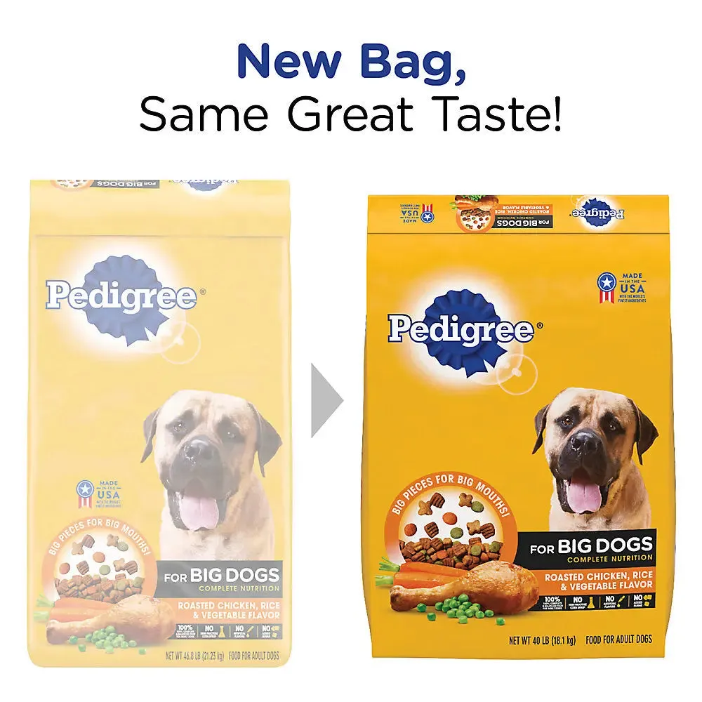 Pedigree Big Dog Chicken Over 55lbs Dry Dog Food /40 lb