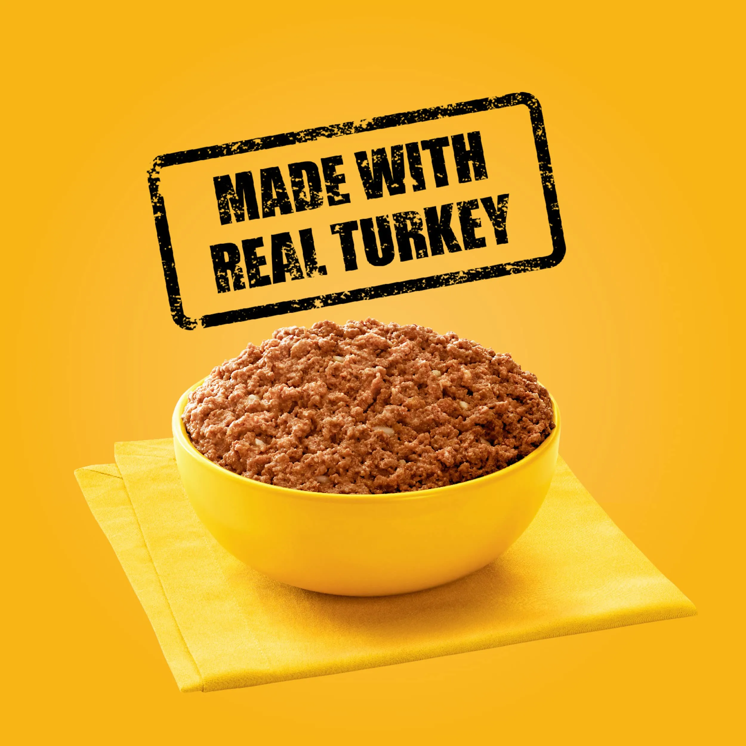 Pedigree Chopped Ground Dinner Turkey and Bacon Canned Dog Food - 13.2 Oz - Case of 12