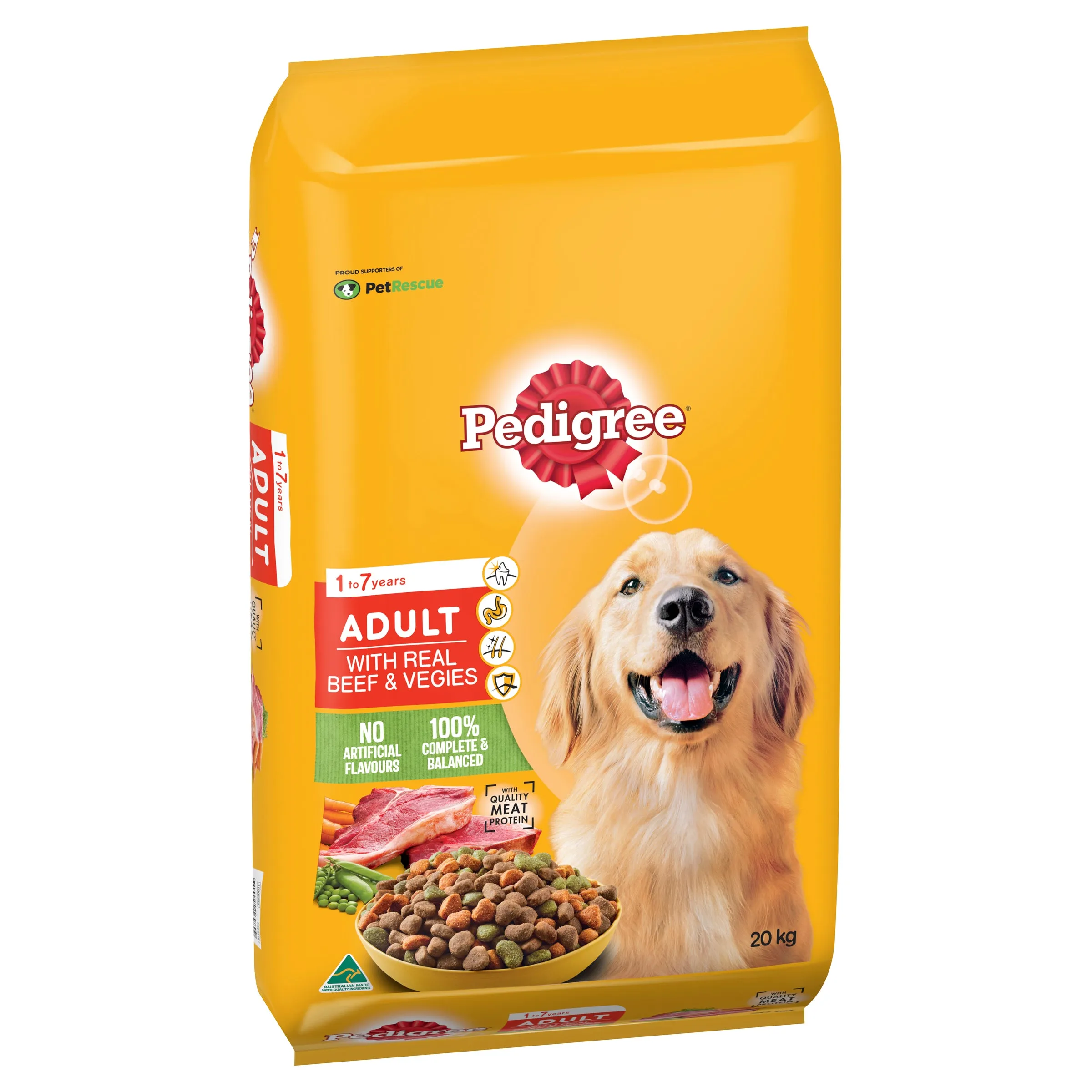 Pedigree - Medium Dog Real Beef and Vegetable Dog Dry Food (20kg)