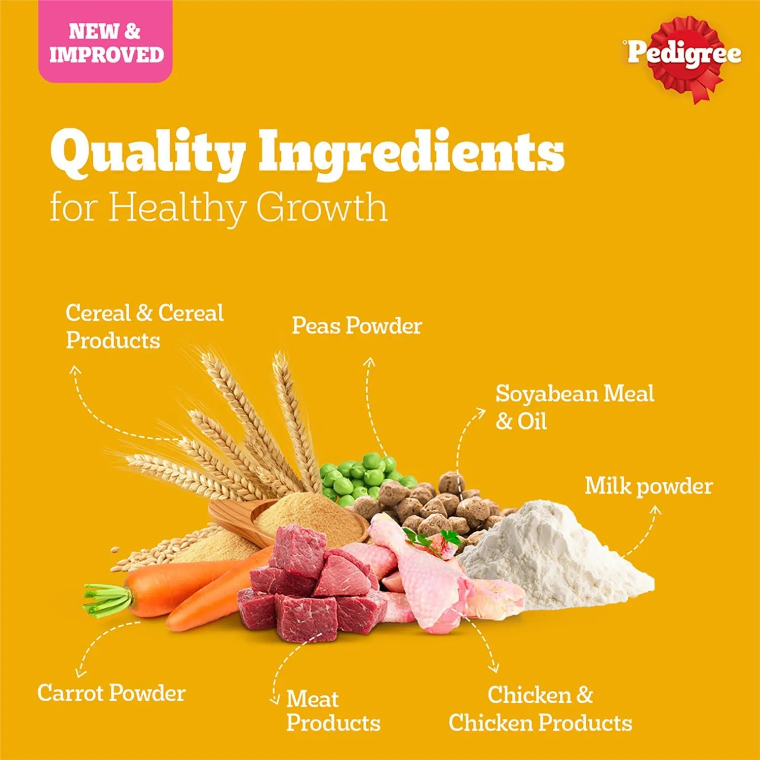Pedigree Puppy Chicken and Milk Dry Food for New Born Dog 1kg