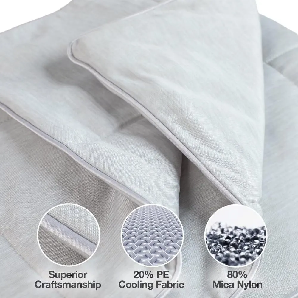 PetFusion Premium Cat and Dog Cooling Blanket, Lightweight Pet Blanket | Machine Washable | Multiple Sizes: for Pets Small to Extra-Large | Multiple Colors: Grey and Brown