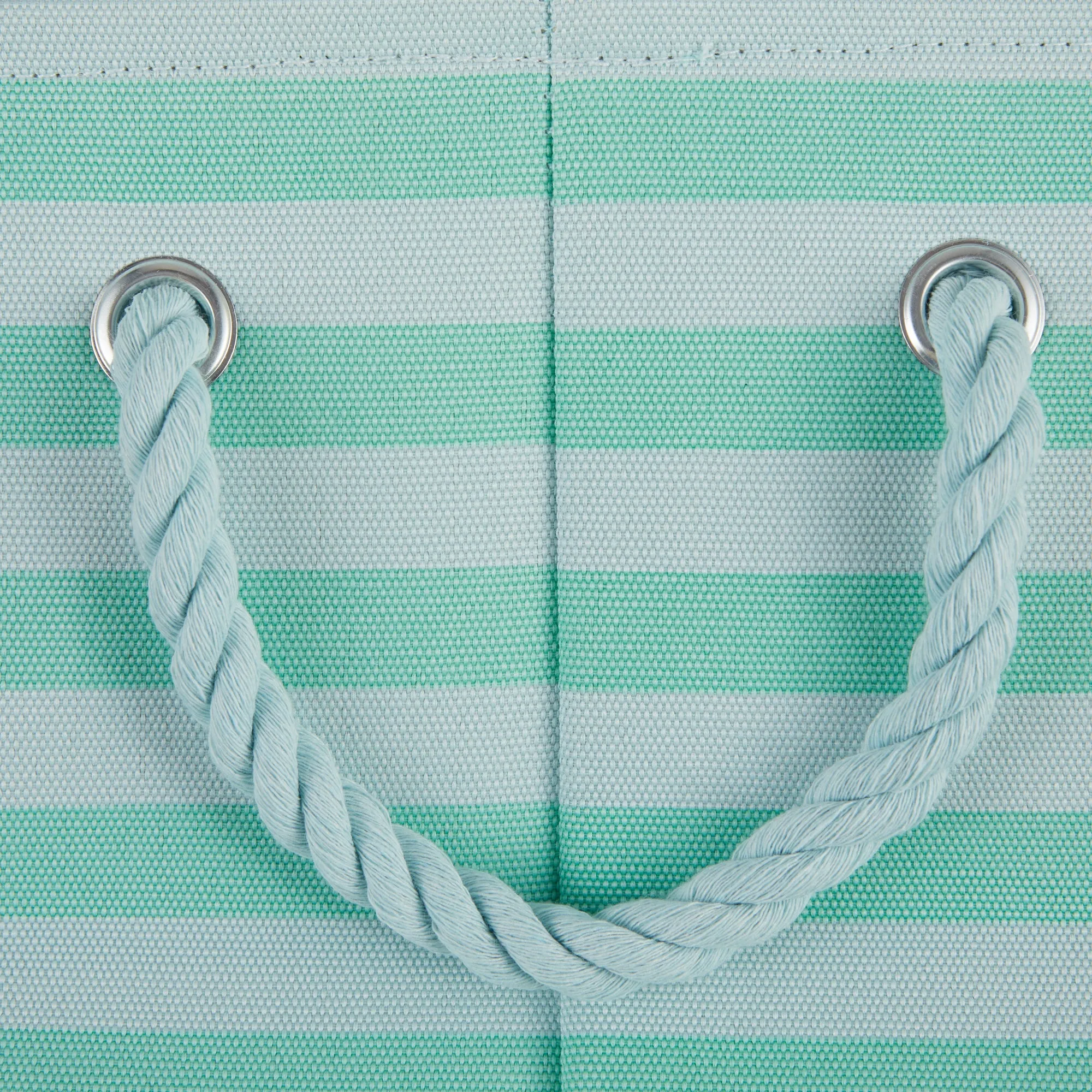 Polyester Pet Bin Stripe With Paw Patch Aqua Round Large 15X18X18