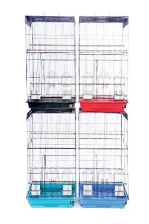 Prevue Hendryx Tall Bird Cages - Assorted Colors - Multipack - 18" x 18" x 36" - Pack of 4