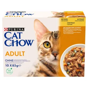 Purina Cat Chow Chicken, Zucchini - Wet Cat Food - 10X85 G