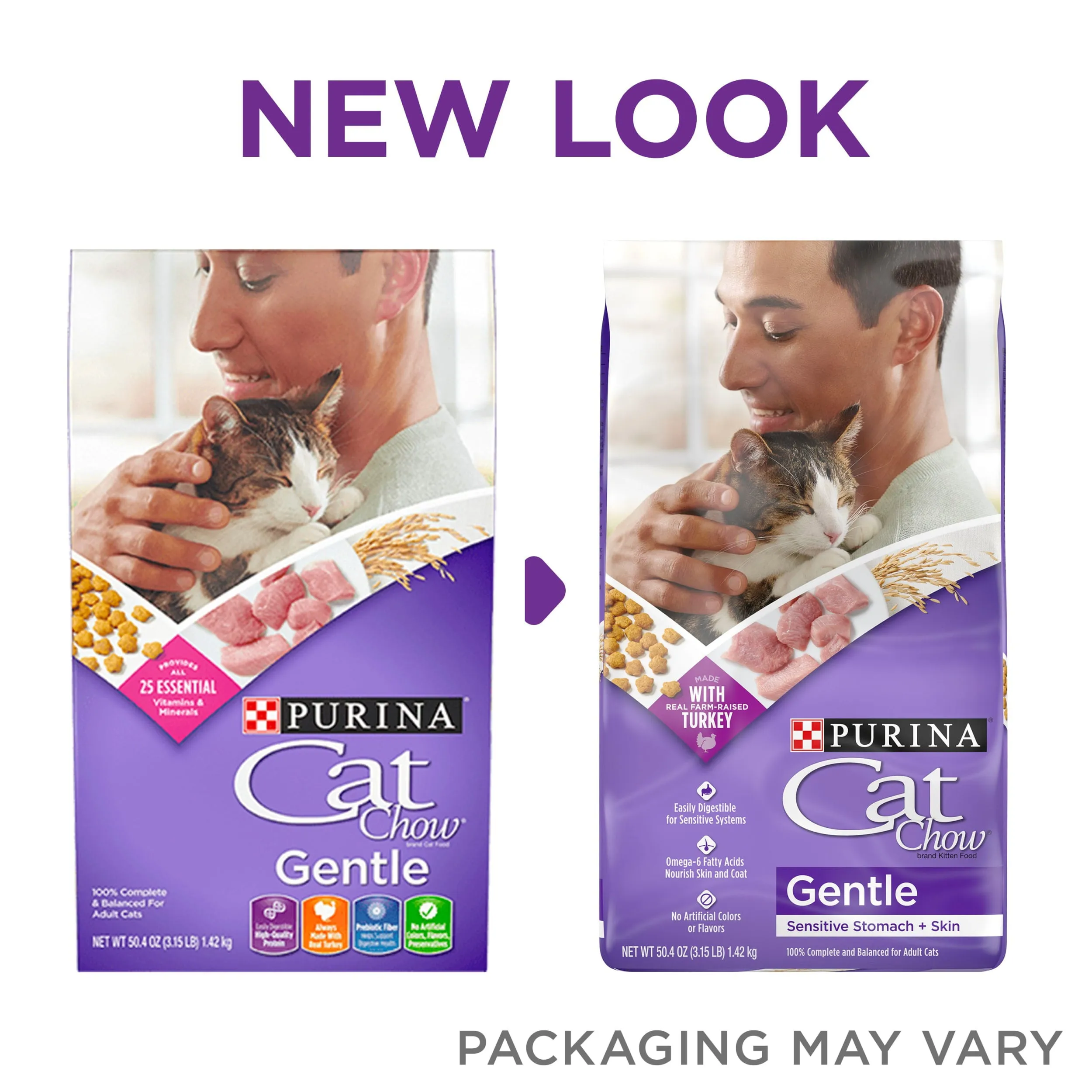 Purina Cat Chow Sensitive Stomach Turkey Dry Cat Food, 13 lb Bag